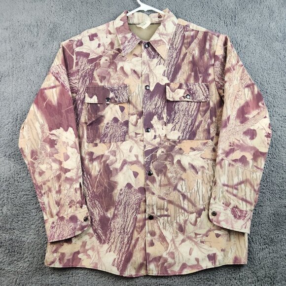 Westark Other - VTG 90's Mossy Oak Camo Hunting Shirt Shacket Men's Large Snap Front USA Made
